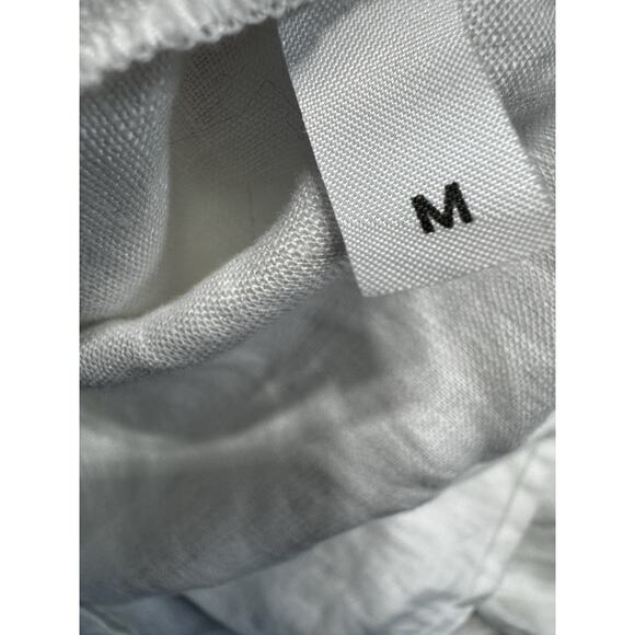 Reformation Linen Lace Blouse SZ M Romantic Victorian Top Ivory Heritage Knit St - Picture 10 of 10